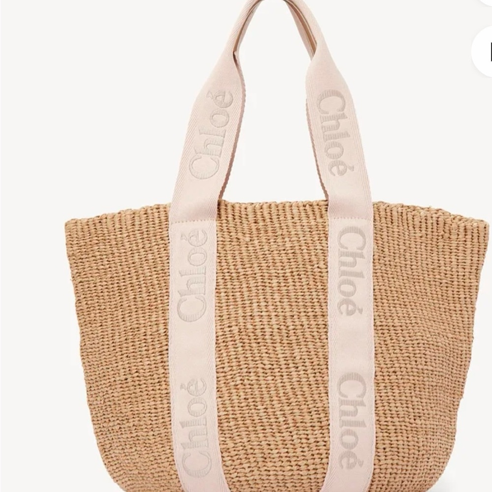 Brand New Chloe Tan and Cream Shoulder Bag with Woven Design